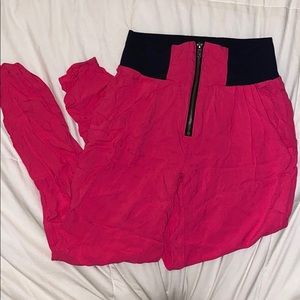 Material Girl Slouchy Hot Pink Joggers SZ S